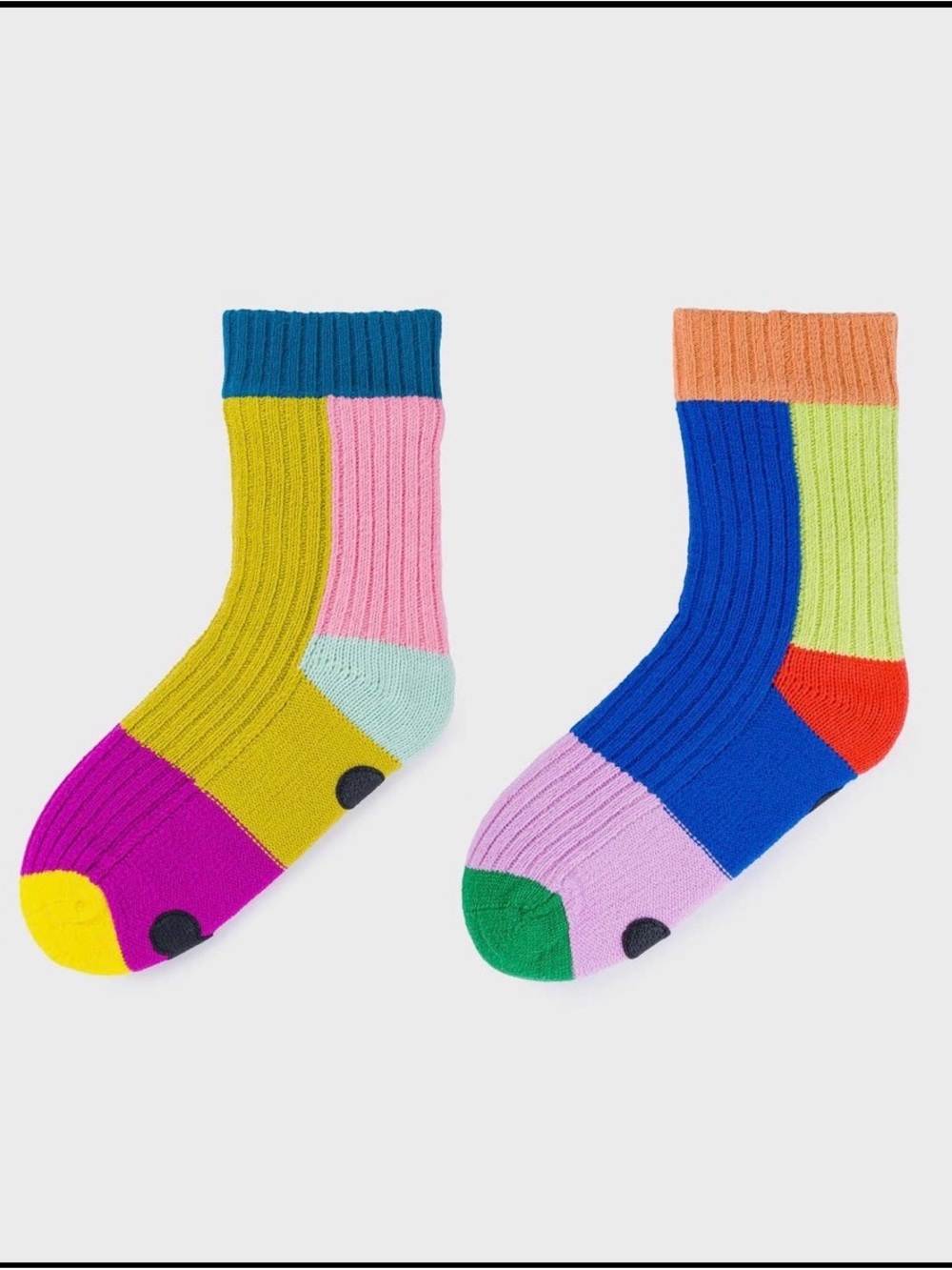 House Socks Multicolor Block Ribbed Cozy Socks - Picture 5 of 6